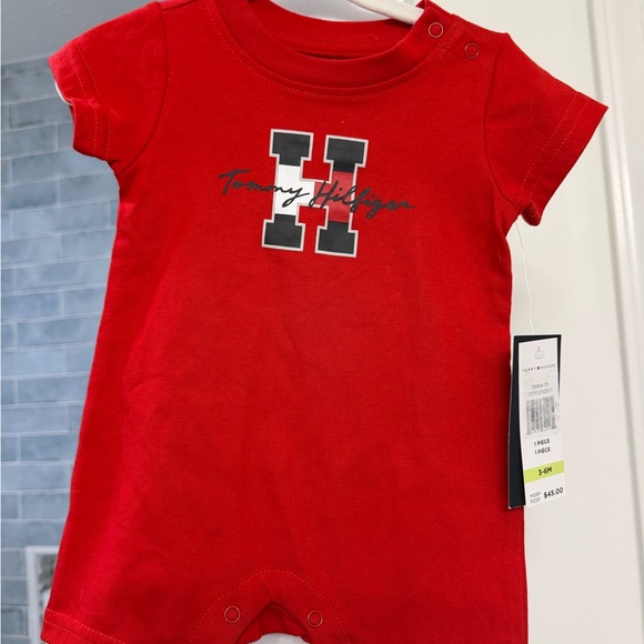 Tommy Hilfiger Other - Tommy Hilfiger Bold Red Infant Romper